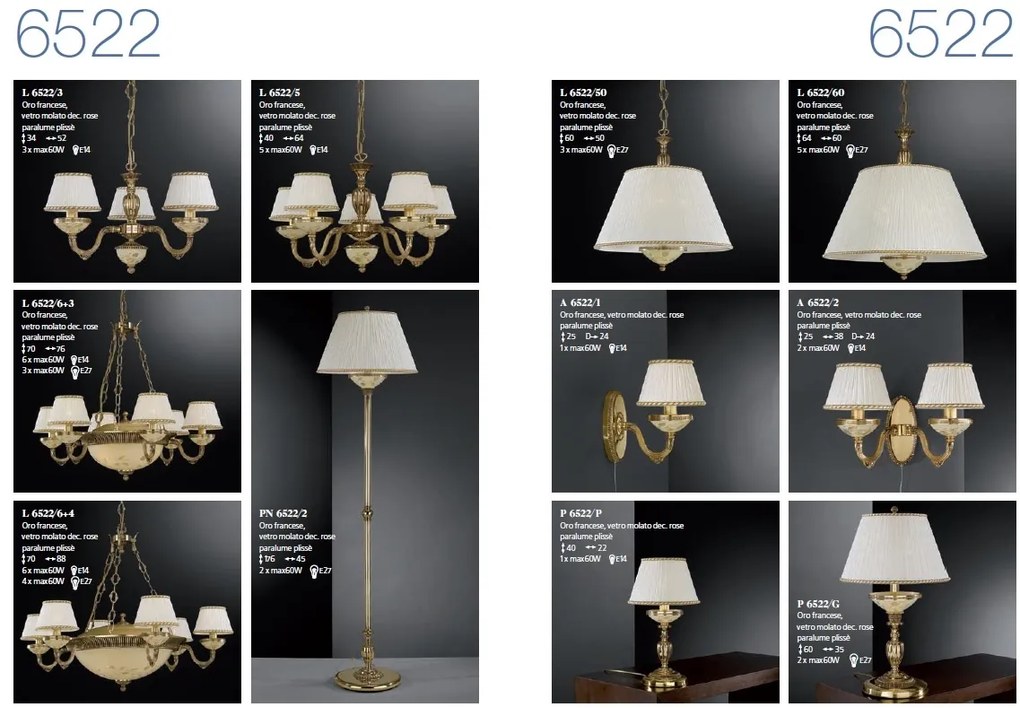 Candelabru din alama 5 brate design italian 6522