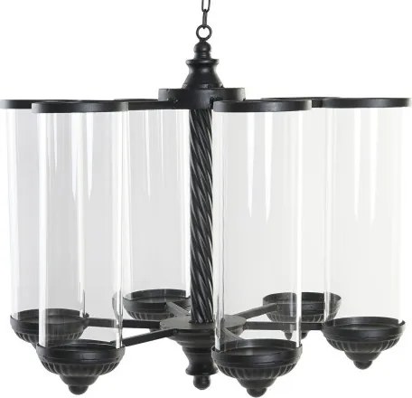Suport de lumânări suspendat din metal și sticlă, 53×53×52 cm, „Ceiling"
