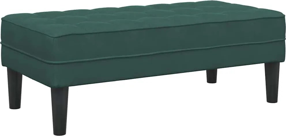 vidaXL bancă cu pernă Verde închis 113 x 57 x 39 cm Catifea