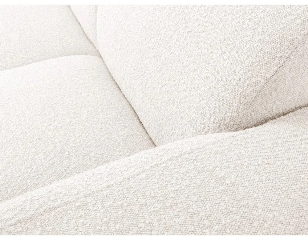 Colțar alb cu tapițerie din stofă bouclé (colț dreapta) Molino – Micadoni Home