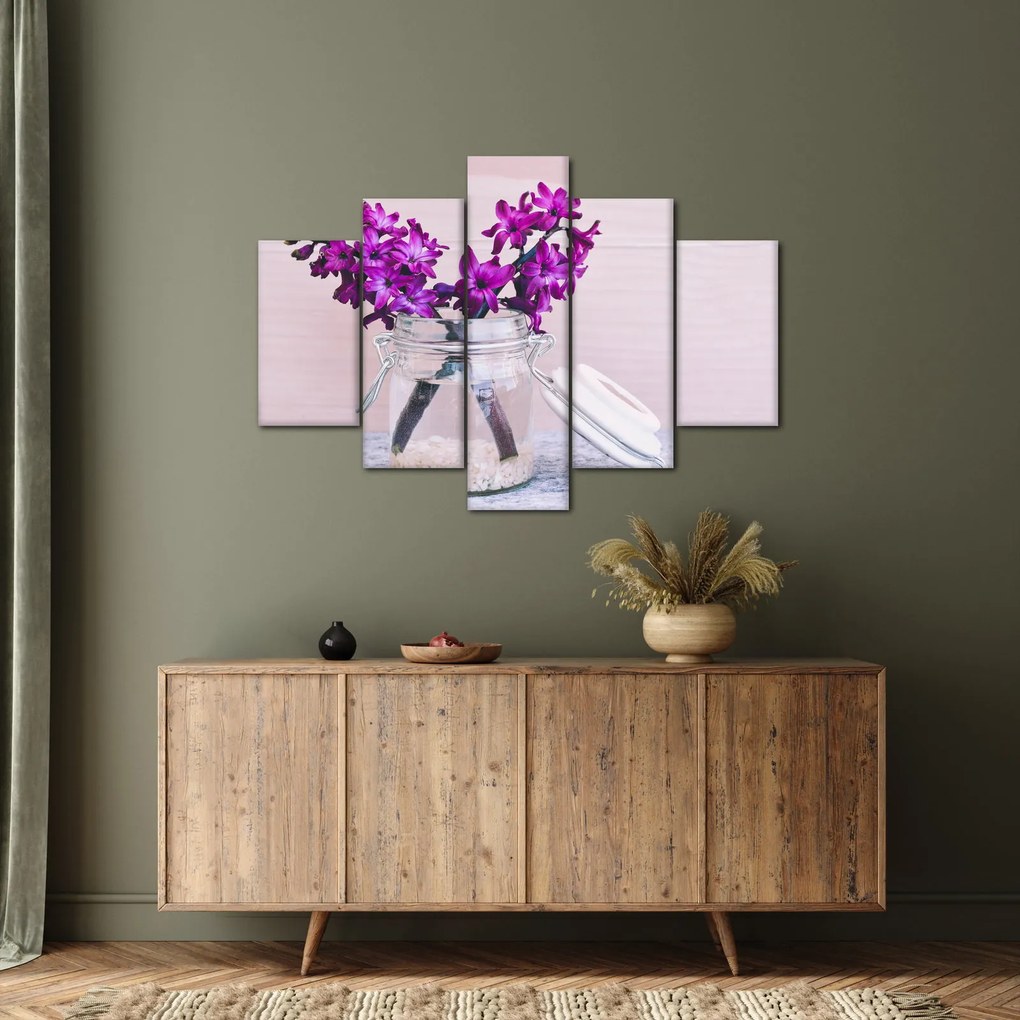 Tablou cu flori violete (150x105 cm)
