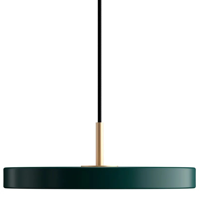 Lustra LED design scandinav Asteria mini - forest green/ auriu