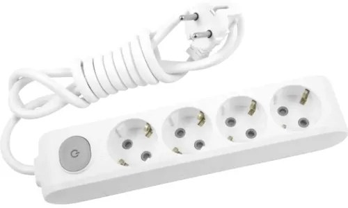 Prelungitor 4 prize 1.5 metri + intrerupator X-tendia Panasonic, Alb