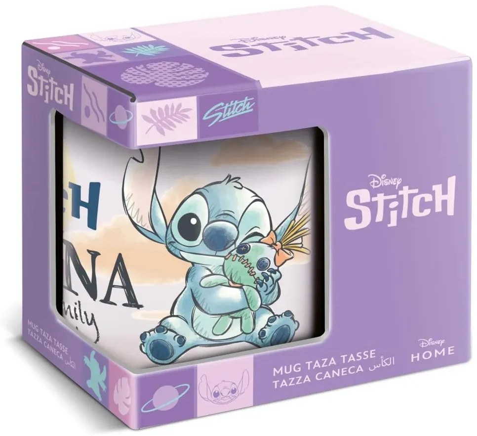 Disney Lilo și Stitch Family cană de porțelan 325 ml (11 oz) în cutie de cadou