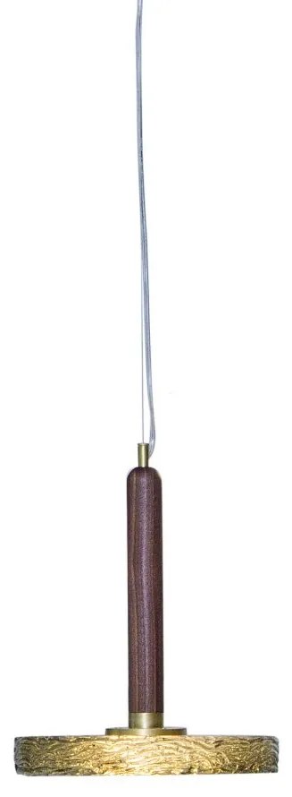 Pendul LED LUX, Lemn masiv, Sticla Turnata, MACRABÈ Small