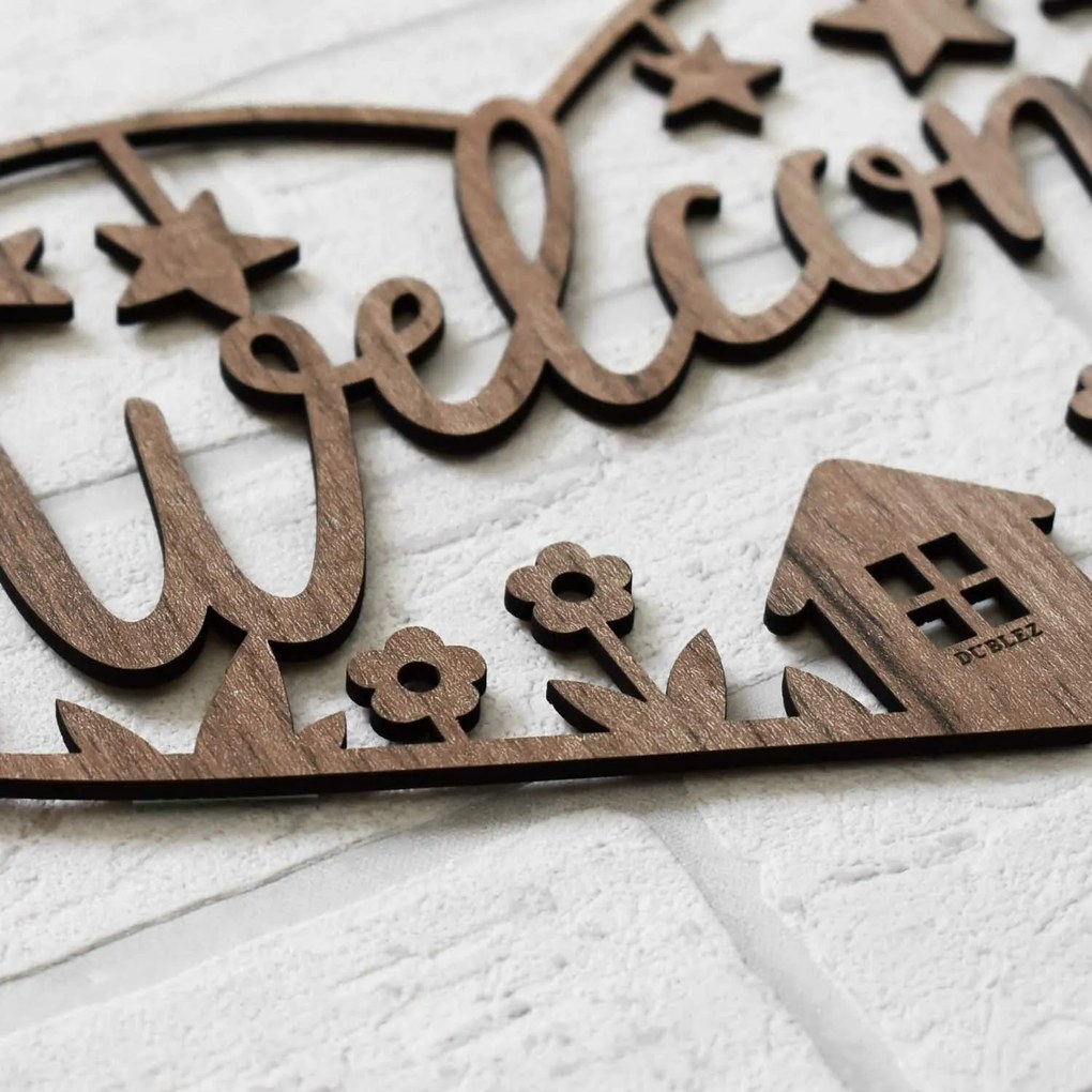 DUBLEZ | Decorațiune ieftină pentru perete - Welcome
