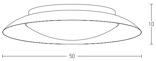 Plafonieră LED/28W/230V d. 50 cm cupru Zambelis 1959