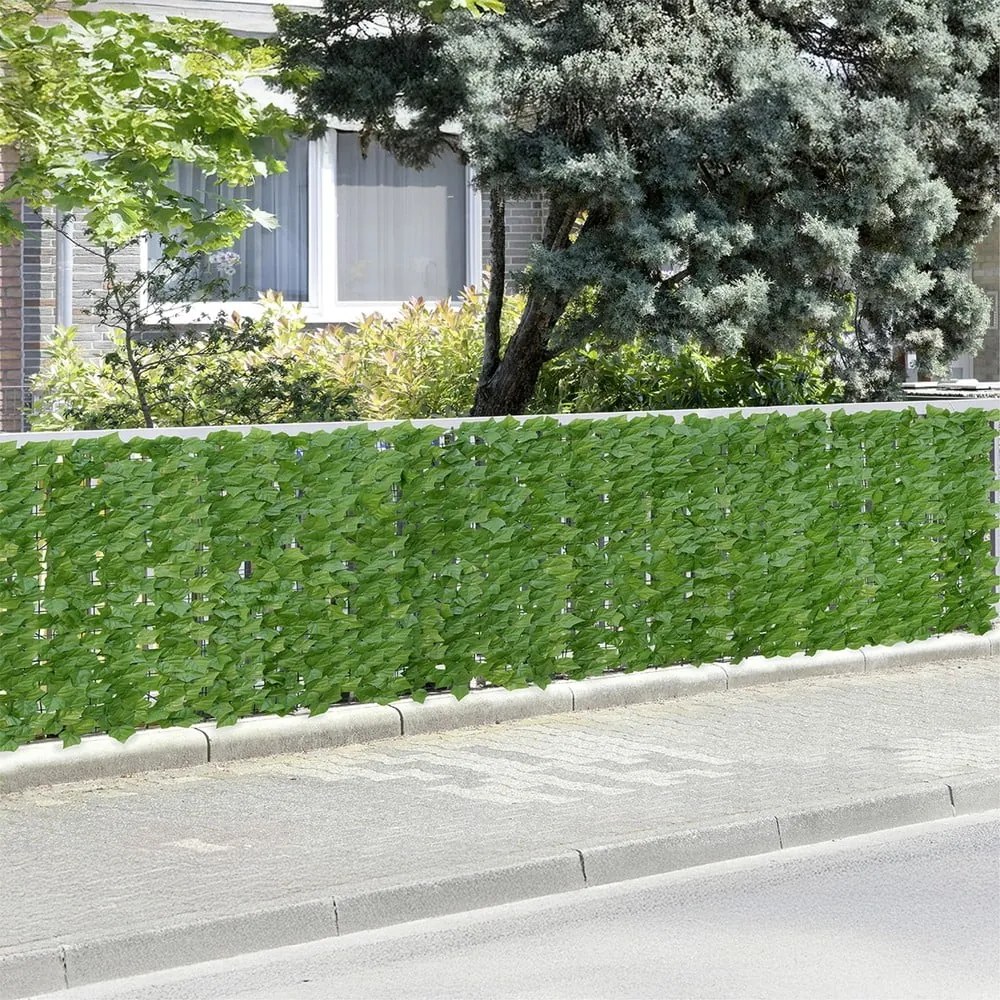 Paravan pentru balcon verde din plastic 300x100 cm Ivy – Maximex
