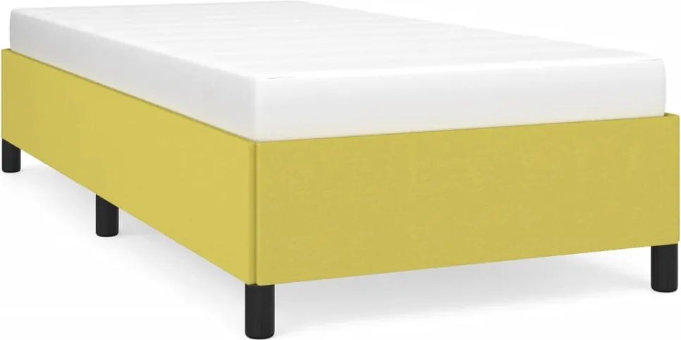 vidaXL Cadru de pat, verde, 90x190 cm, material textil