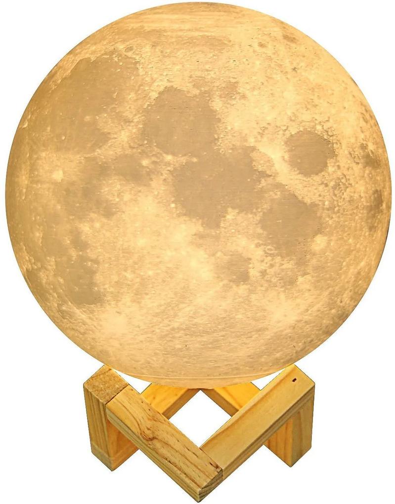 Lampa Veghe Luna Moon imprimata 3D, Lumina Ambientala Multicolora cu LED, Well
