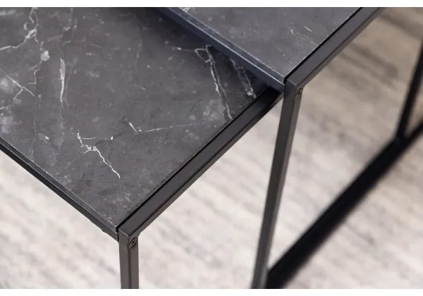 Set de măsuțe de cafea ALMA 3 buc. antracit