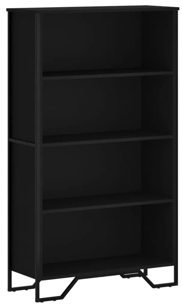 848629 vidaXL Bibliotecă, negru, 80x31x137,5 cm, lemn prelucrat