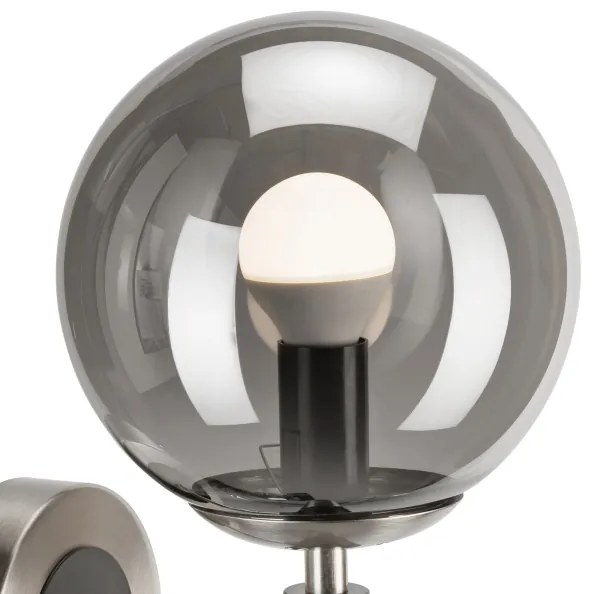 Aplică ROLLO 1xE14/5W/230V crom mat/fumuriu