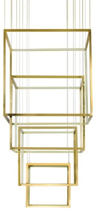 Lustra LED XXL design modern casa scarii Opera XL aurie ZZ AZ3140