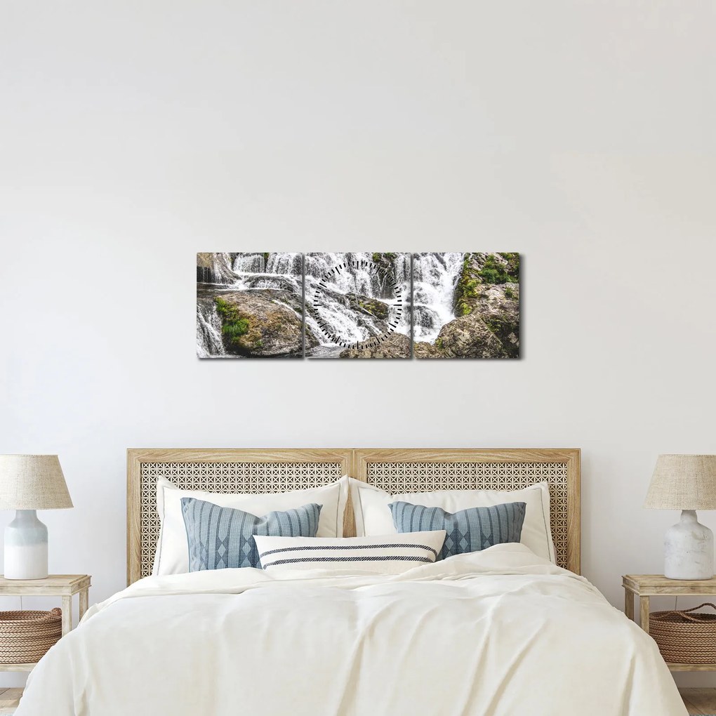 Tablou - Cascade (cu ceas) (90x30 cm)