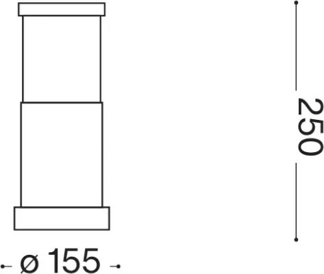 Ideal Lux - Lampă de exterior TRONCO 1xE27/42W/230V 25 cm IP65 antracit