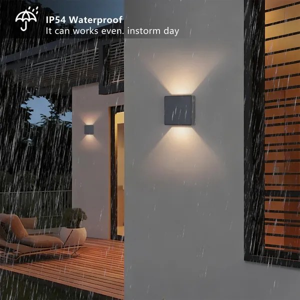 Brilagi - Aplică de perete LED pentru exterior DOUBLERAY LED/6W/230V antracit IP54