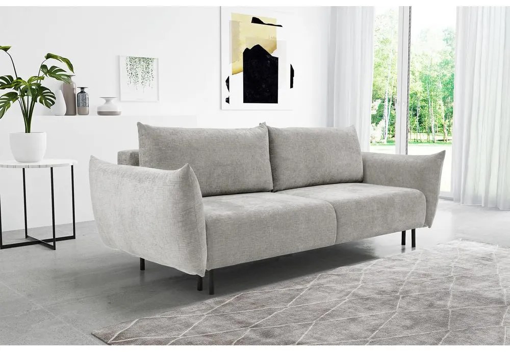 Canapea trei locuri Cinderella (gri + negru). 1098985