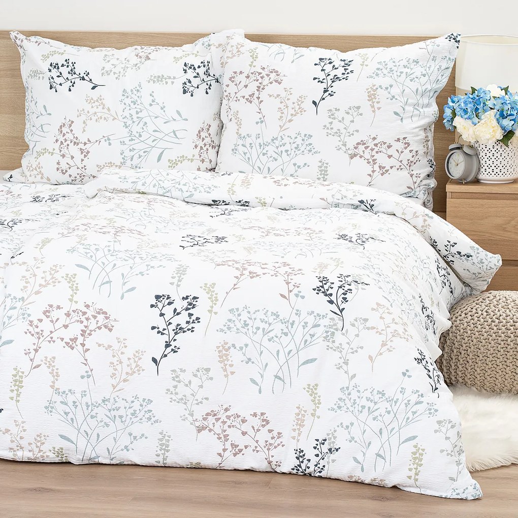 Lenjerie de pat 4Home Pastel Garden bumbac creponat, 140 x 220cm, 70 x 90 cm, 140 x 220 cm, 70 x 90 cm