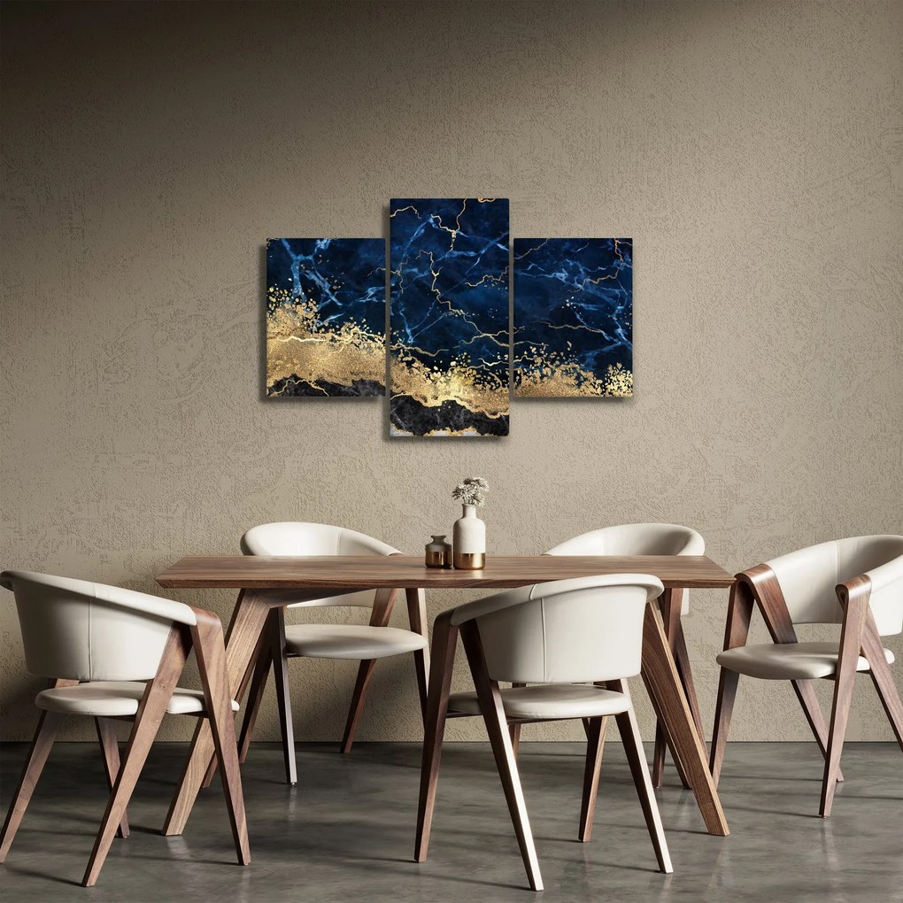 Tablou - Marmură albastru închis (90x60 cm)
