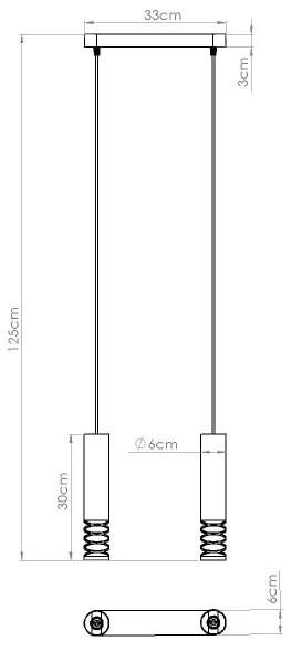 Lustră pe cablu Sollux SL.1687 LAMI 2xGU10/10W/230V alb