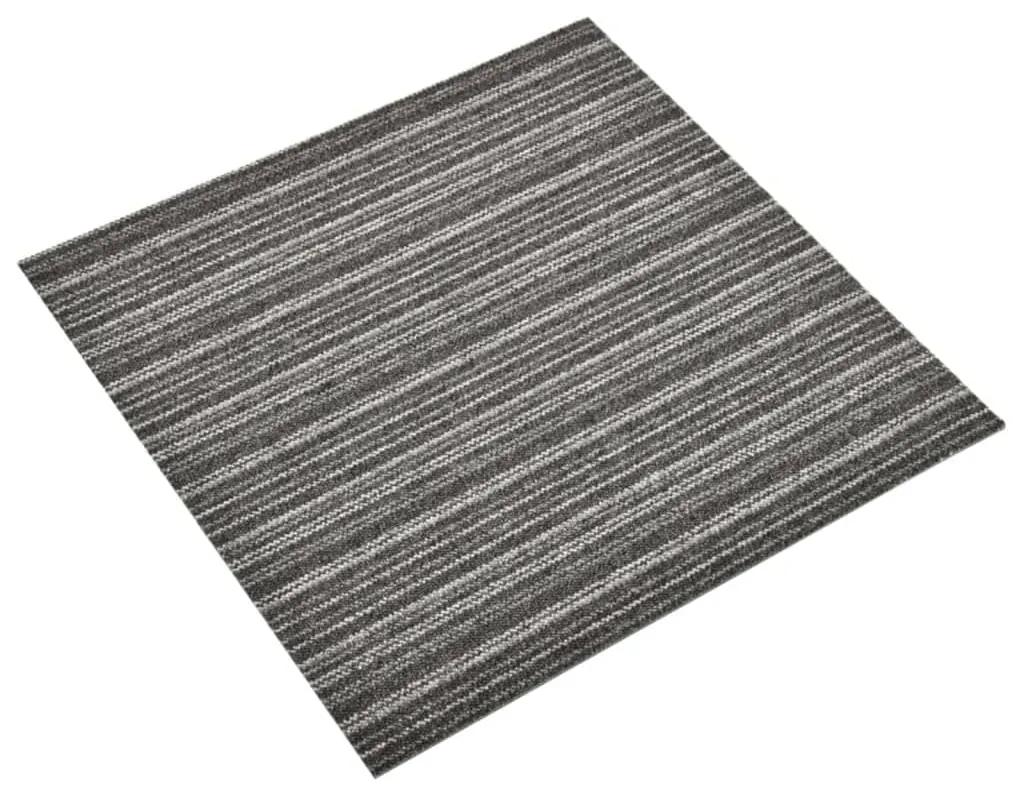 Placi de pardoseala, 20 buc., antracit cu dungi, 50x50 cm, 5 m   striped anthracite, 1
