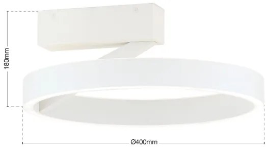 Orion - Plafonieră LED KOLK, 40W, 230V, 2700/3000/4000K, Ø 40 cm, albă