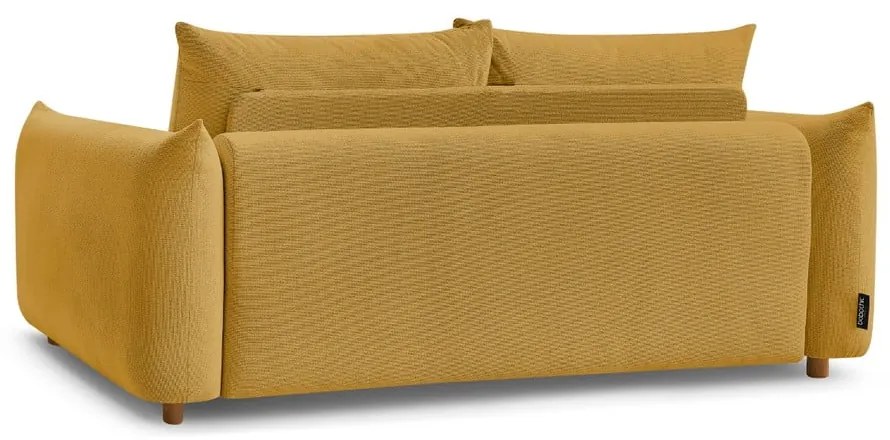Canapea galbenă extensibilă 214 cm Ernest – Bobochic Paris