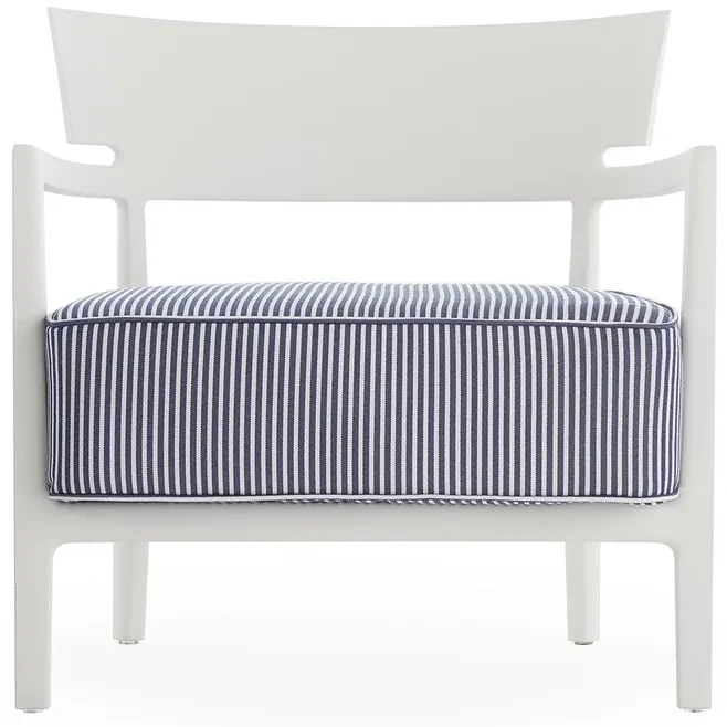 Fotoliu de exterior CARA MAT, diferite variante - Kartell Culoare: alb/albastru