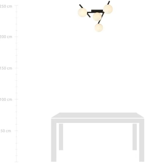 Plafonieră SMART 4xE14/10W/230V negru/alb