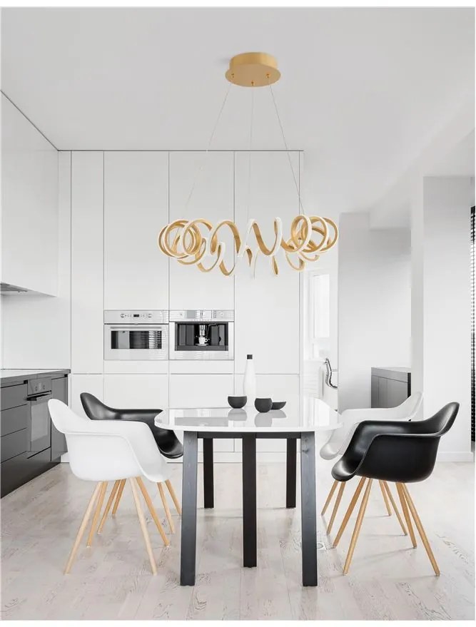 Lustra LED suspendata design modern ZINIA aurie NVL-9817462