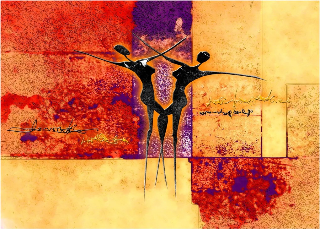 Tablou pe sticlă - Zeița africană (70x50 cm)