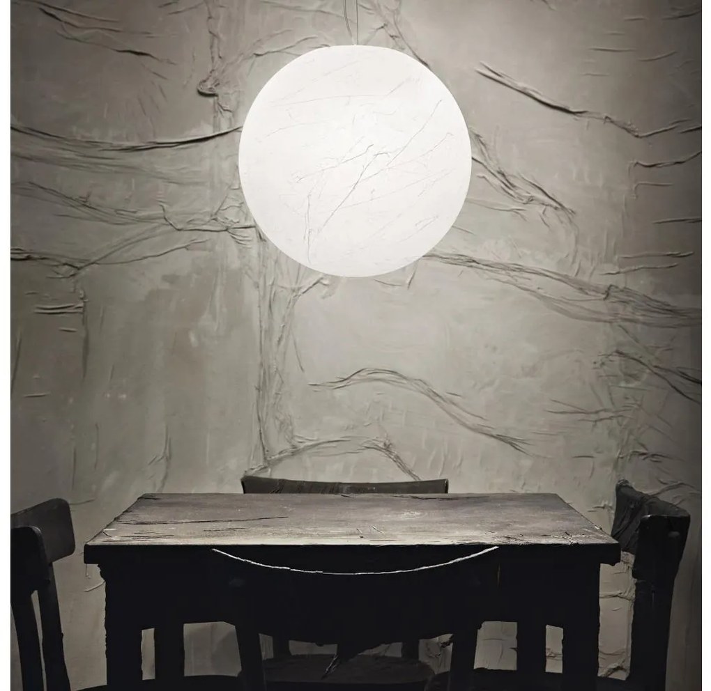 Lustră pe cablu Ideal Lux CARTA 1xE27/25W/230V d. 30 cm alb