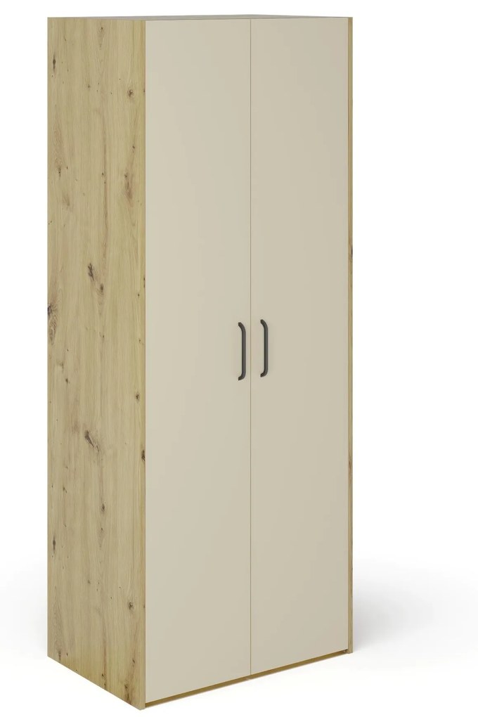Dulap Malmo, 2 Usi, Stejar Artisan/Argila, 81 x 52 x 200 cm