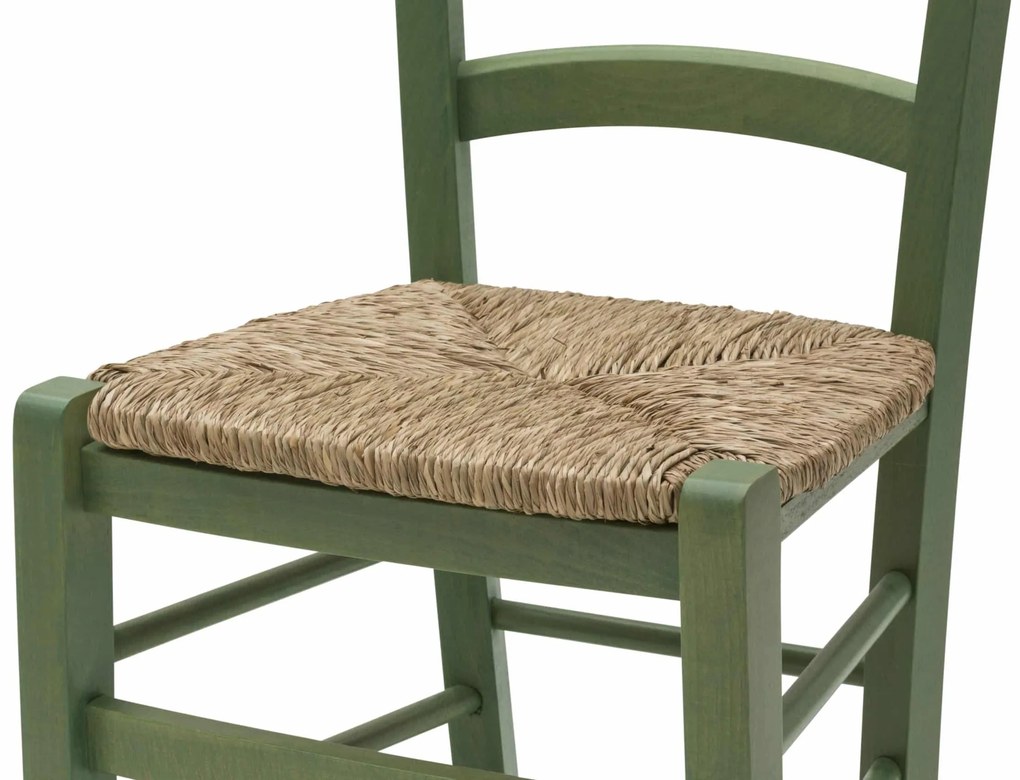 Scaun Verona, lemn fag, sezut impletitura paie - VERDE ANILINA