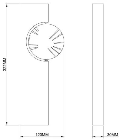 Zuma Line 003064-034754 - Aplica de perete LED FLUX, 3W, 230V, auriu/negru