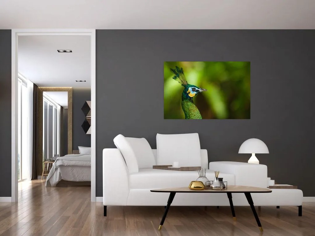 Tablou cu păun (90x60 cm)
