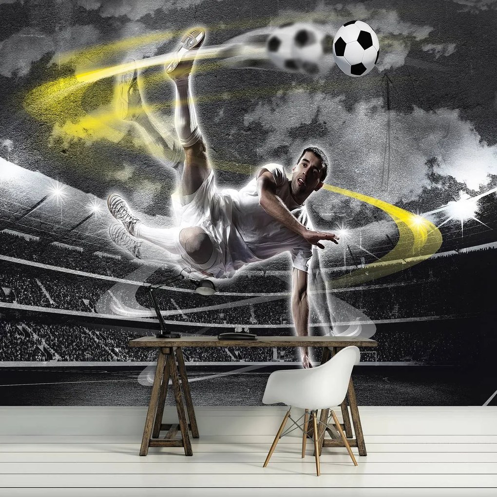 Fototapet - Fotbalistul în acțiune (152,5x104 cm)