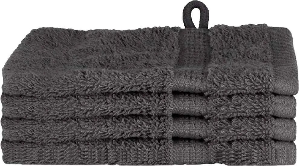 vidaXL Prosop pentru musafiri SOLUND 4 pcs Antracit 15 x 21 cm 550 gsm