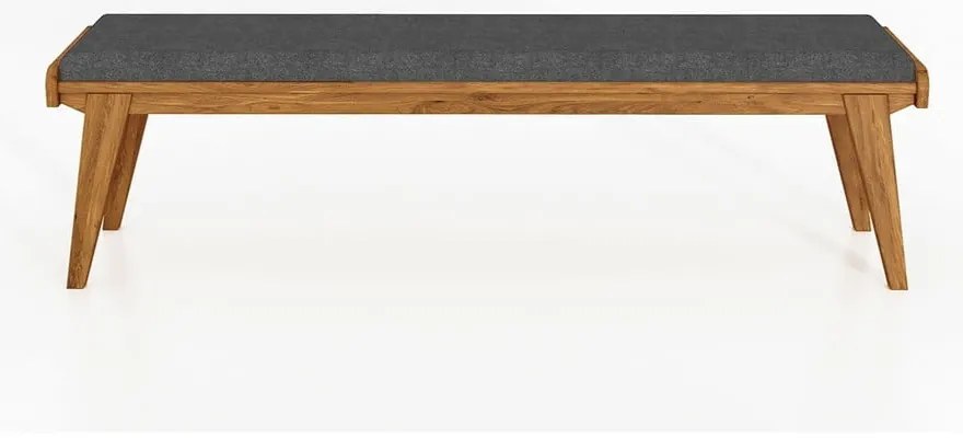 Bancă din stejar cu șezut gri Retro - The Beds