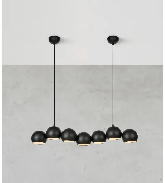 Lustră pe cablu Markslöjd 108860 CUPOLO 7xE14/40W/230V negru