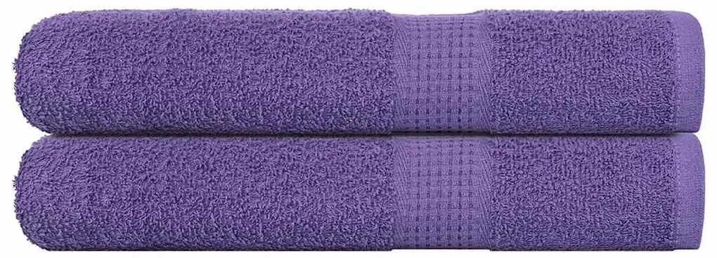 vidaXL Prosoape pentru saună 2 buc Violet 360 g/m² 100% bumbac