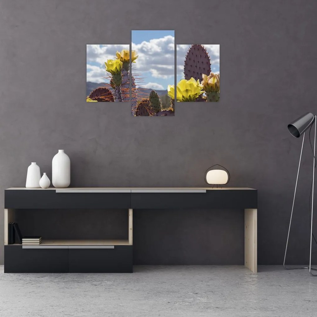 Tablou cu floarea de cactus Opunție (90x60 cm)