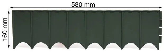 Palisadă de grădină Garden Fence verde 10 buc.