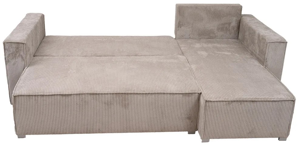 Canapea colt extensibila SMART COSARO bej, cu colt bilateral + 2 perne CADOU