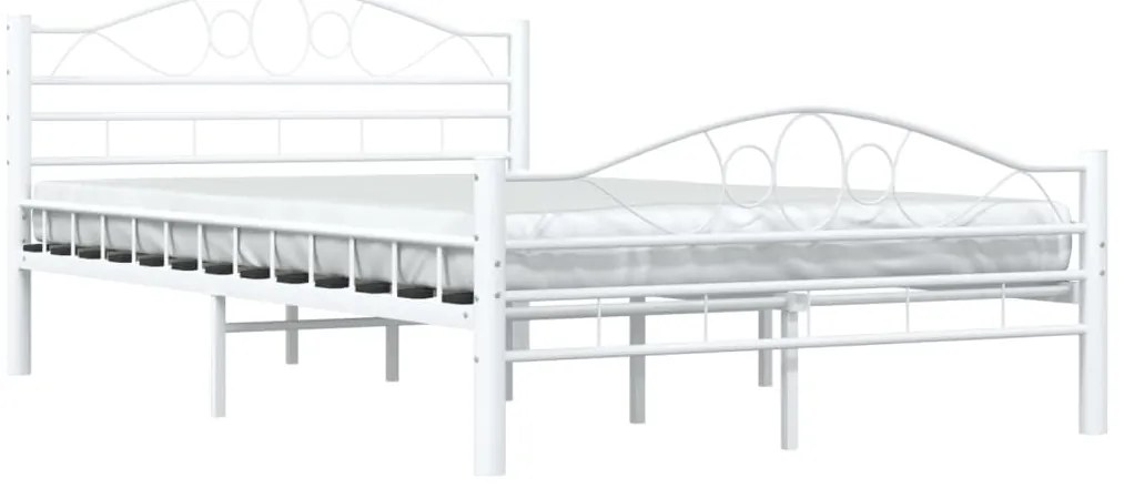 Cadru de pat, alb, 120 x 200 cm, metal