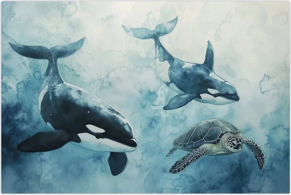 Tablou - Pictură subacvatică (90x60 cm)