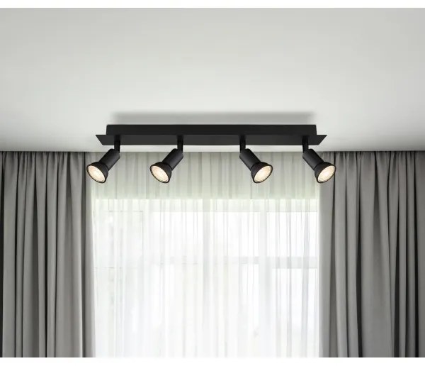 Spot DREW 4xGU10/35W/230V negru Globo 57998-4