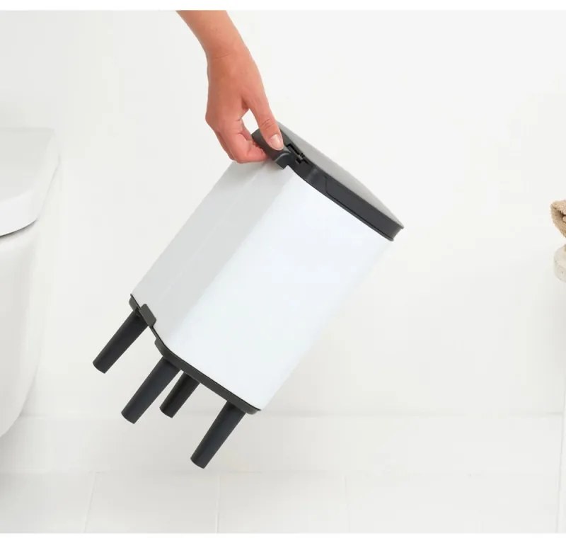Cos de gunoi Brabantia Bo Small Hi 1006639, 4 L, Deschidere lina si silentioasa, Bază antiderapanta, Alb