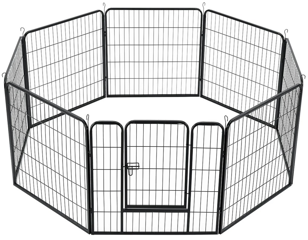 Juskys Pix metalic pentru catelusi -160x160x80cm